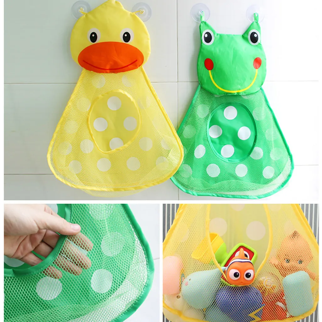 2 шт. маленькая утка лягушка форма сумка для хранения Baby Shower Bath игрушки сетка с