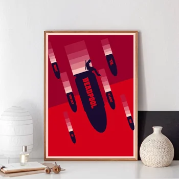 

Deadpool classic minimalist movie Canvas poster No Frame