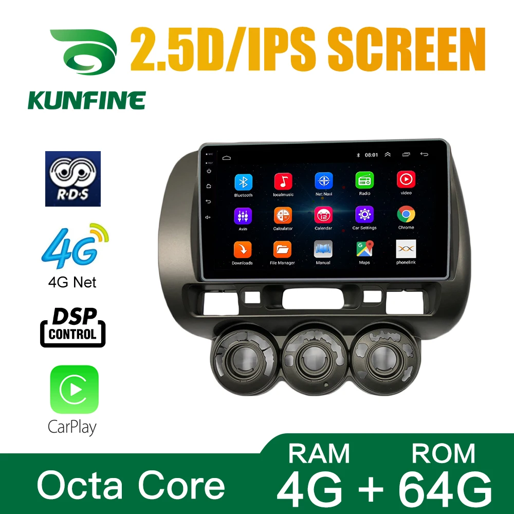 Восьмиядерный автомобильный DVD-плеер Android 10 0 GPS-навигация для Honda FIT CIVIC 04-07 Everus S1