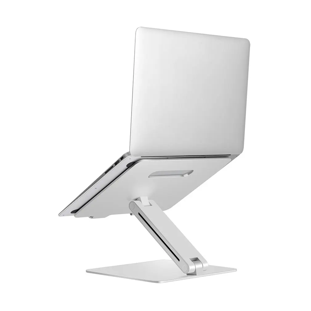 

Folding Portable Laptop Stand Viewing Angle/Height Adjustable Quality Aluminum Alloy Bracket Single Pole Elevated Desktop Stand