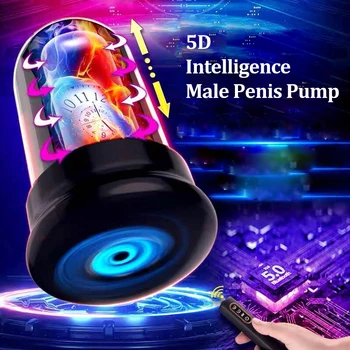 5D Intelligence Self-adaption Male Sex Penis Pump Adult Toy for Men Masturbators Vagina Fucking Machine Masturbardor Masculino 2