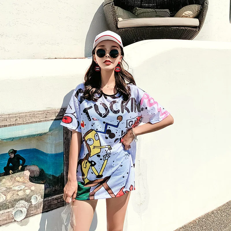 

Two-piece Swimsuits 2019 New Style Korean-style Boxer Conservative Belly Covering Slimming Large Size Spa Resort Bikini Three-pi