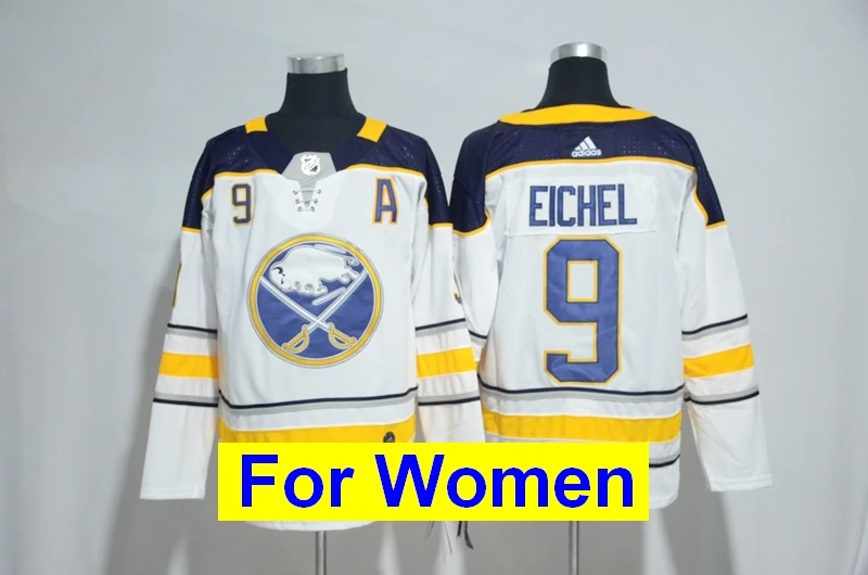 Все сшитые женские майки Buffalo Jack Eichel Rasmus Dahlin Jeff Skinner - Цвет: Серый