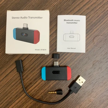 

Wireless Bluetooth Audio Transmitter For Nintend Switch Headset USB-C to Bluetooth BT 3.0 Audio Converter for PS4 PC Android