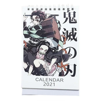 

Anime Demon Slayer Kimetsu No Yaiba Desk Calendar Kamado Tanjirou Cartoon Figure Desk Calendars Daily Schedule Planner 2021