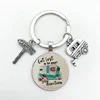 New Cute Camper Wagon Keychain, I Love Camping Keychain, Trailer Signpost Keychain, Vacation Travel Memorial Gift ► Photo 2/6