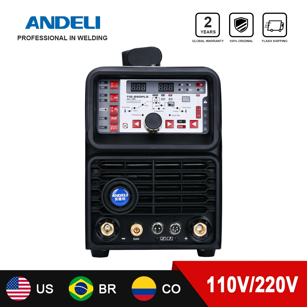 ANDELI TIG Welding Machine 110V/220V TIG-250PLS Welder HF Pulse Cold | Инструменты
