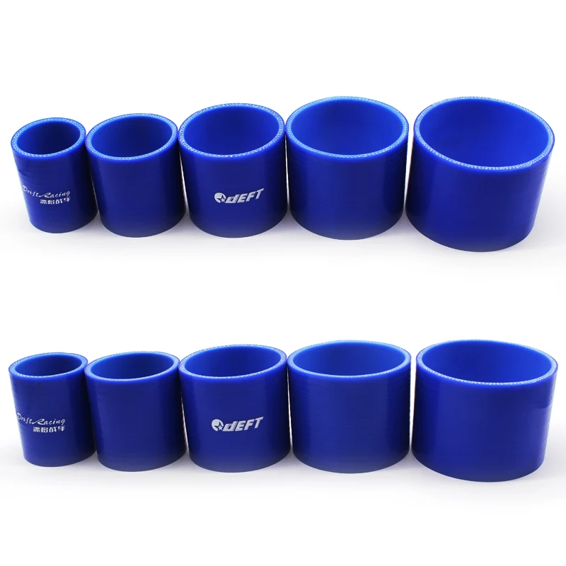 DEFT Straight 4 Ply Silicone Intercooler Turbo Intake Pipe Coupler Hose BLue 0 Degree Silicone Straight Hose