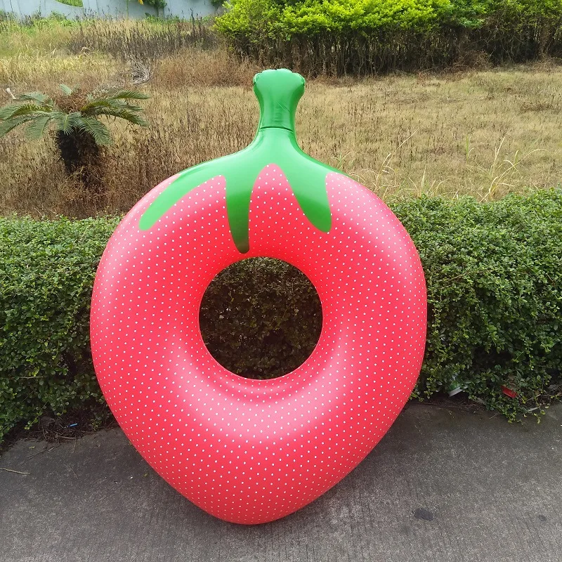 

SOURCE Manufacturers Supply Adult PVC Inflatable Strawberry Swim Ring, Inflatable Strawberry Donut Shape Unique Environmentally