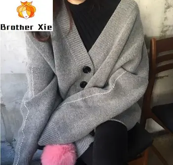 

2020 Autumn Winter Korea Loose Plus Size Knitting Open Stitch Sexy Batwing Sleeve cashmere Sweater Women pullover