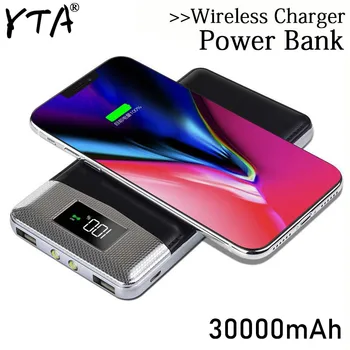 30000mahのパワーバンクxiaomi mi 2 usb powerbankポータブル充電器外部バッテリーpoverbankためiPhone7 8 × xiaomi huawei社