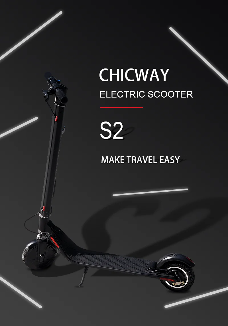Хит CHICWAY S2 электрический самокат, складной, легкий, портативный, Двухколесный самокат, внешний аккумулятор, Xiaomi Обновлено 8 дюймов