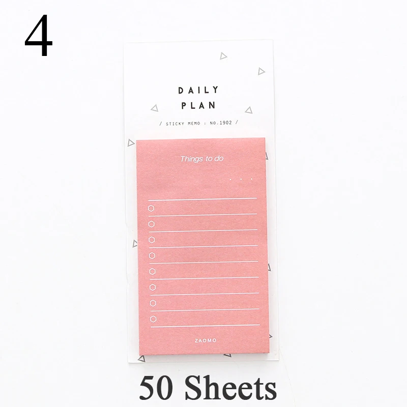 Милые бумажные Липкие заметки еженедельник ежедневник блокноты лаконичные цвета сетки блокноты для офиса школьные принадлежности корейские канцелярские принадлежности - Цвет: 4