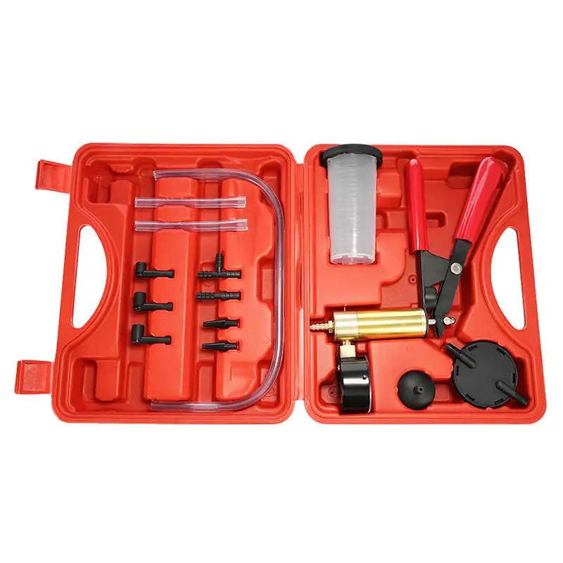 

17Pcs Car Auto Pressure Tester Vacuum Pressure Pump Brake Bleeder Adaptor Fluid Reservoir Tester Vacuum Bleeding Test Kits Kit
