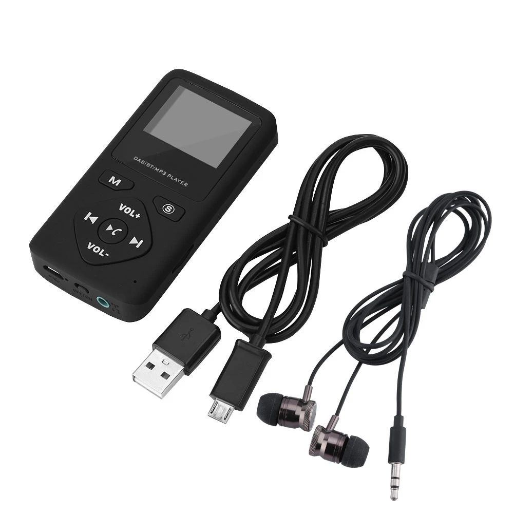 SOONHUA DAB карманный цифровой радиоприемник BT MP3-плеер DAB радиоприемники с наушником и usb-кабелем для зарядки