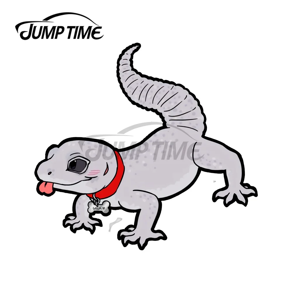 JumpTime 13x8 9 см Blizzard Leopard Gecko щенок виниловые автомобильные наклейки