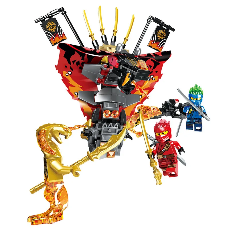 Billige NEUE NINJA Die Cobra wie Feuer Fang Schlange Bausteine Bricks Classic Modell Kinder Film Spielzeug Geschenke Kompatibel Legoinglys 70674