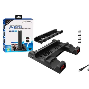 

PS4/PS4 Slim/PS4 PRO Vertical Stand with Cooling Fan Cooler Dual Controller Charger Charging Station for Playstation 4 PS4SLIM