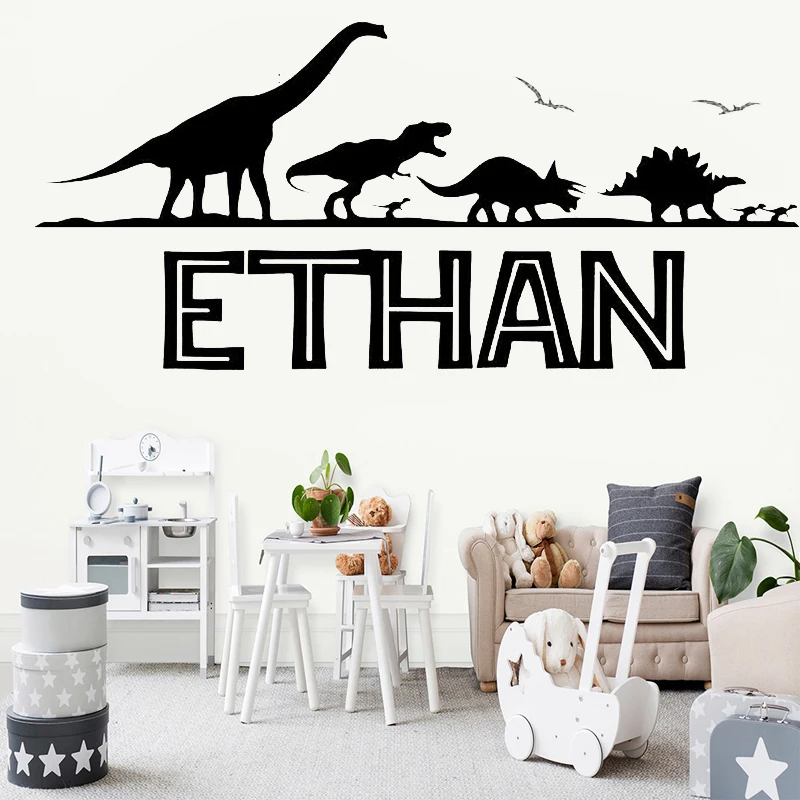 Details about   Funny Probe Dinosaur Behind the door Room Decor Wall Decals Stickers Children