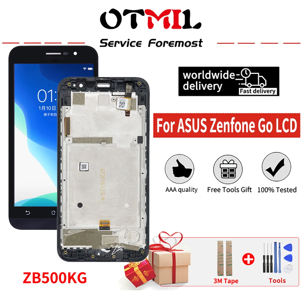 Оригинальный ЖК дисплей 5 0 дюйма для ASUS Zenfone Go Lite ZB500KG сенсорный экран с