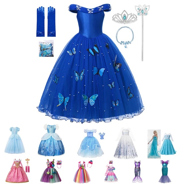 Vestido Princesa Cinderela Infantil com Acessórios + Anágua