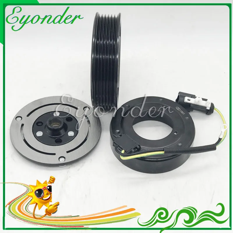 

AC A/C Air Conditioning Compressor Magnetic Clutch pulley Set for Ford GALAXY MONDEO IV GRAND C-MAX FOCUS III 1.6 1722070