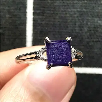 

8mm Natural Purple Sugilite Ring Jewelry For Woman Man 925 Silver Anticancer Stone Bead Crystal Fashion Adjustable Ring AAAAA