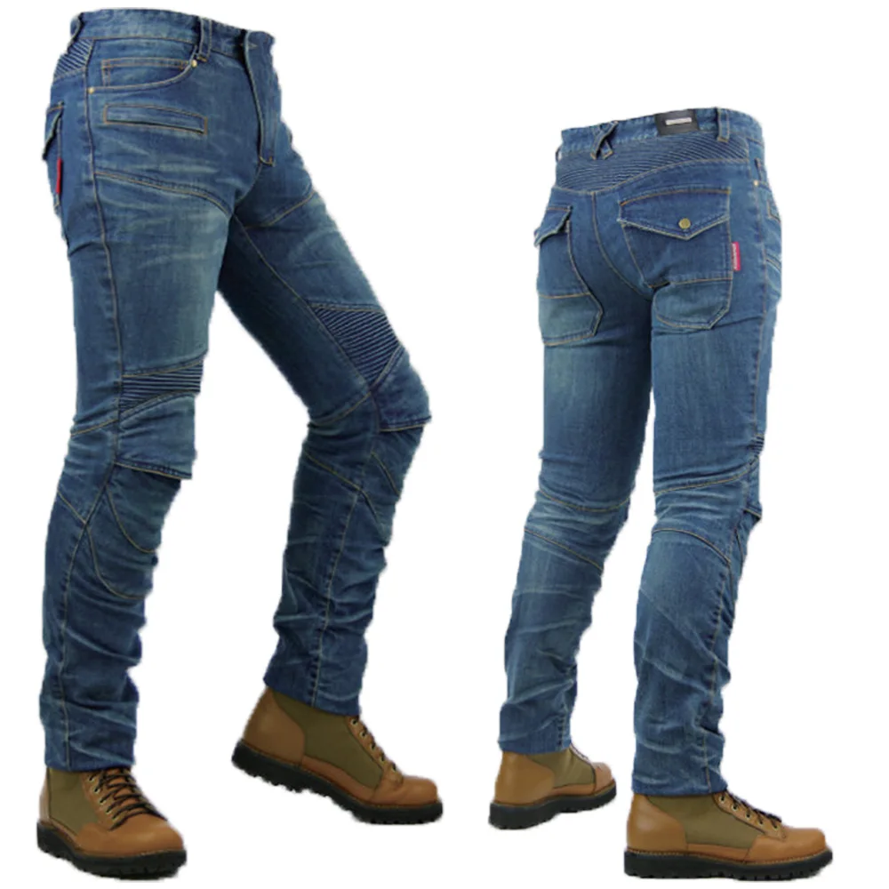 Штаны для мотокросса джинсы для езды на мотоцикле брюки для мужчин мотоциклетные штаны, штаны для мотокросса с защитные наколенники