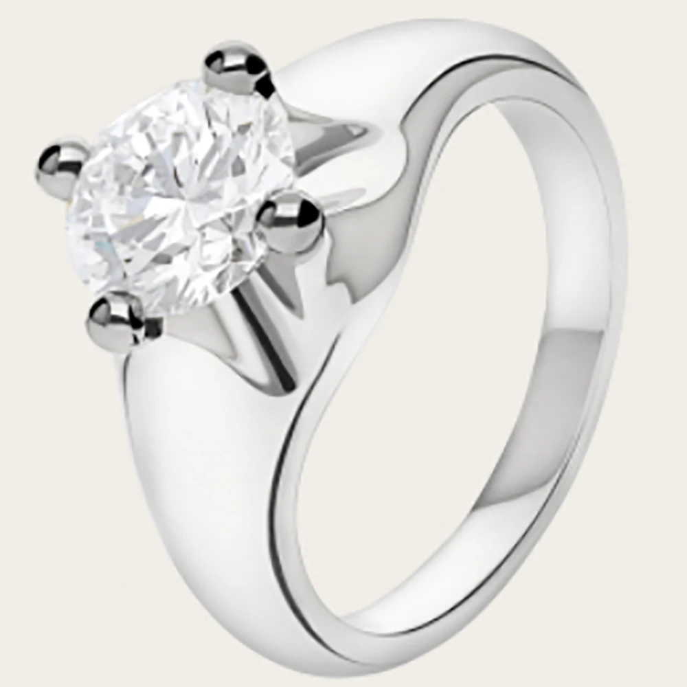 Женское кольцо из белого золота 14K Au585 свадебное юбилейное обручальное вечерние