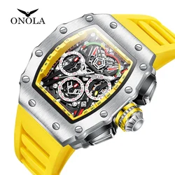 ONOLA Man Watches Top Brand Luxury Sports Men's Wrist Watch Waterproof Chronograph Quartz Watches Relogio Masculino
