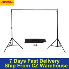 Andoer 2*3 m/6.6 * 9.8ft ayarlanabilir arkaplan destek standı fotoğraf arka fonu Crossbar kiti İki kelepçeli