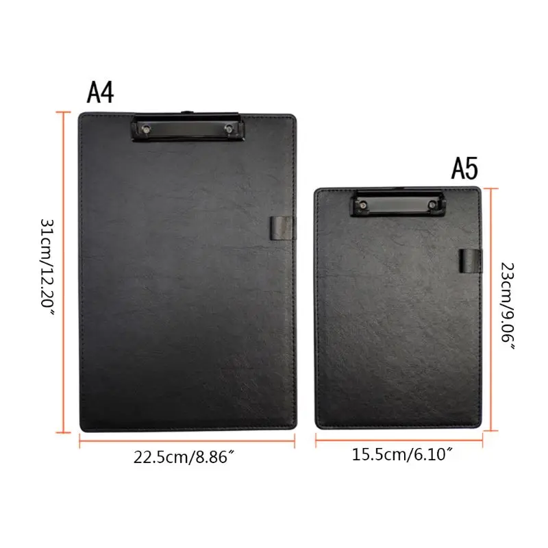 

PU Leather A4 A5 File Paper Clip Board Writting Pad Folder Document Stationery