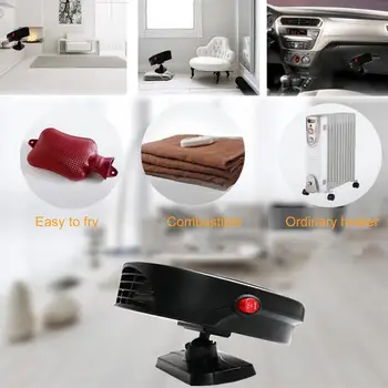 

General Car 12V 24V Heater Windshield Truck Car Heat Fan For Vehicle Trucks Home Office Table Fan Heater Heating