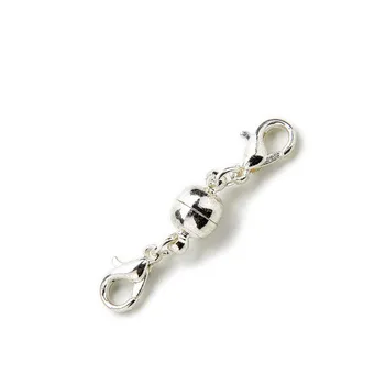 

5Pcs 2 Colors Lobster Clasps Necklace Magnetic Clasps Jewelry Findings Strong Paved Magnetic Clasps for Necklace and Bracelets