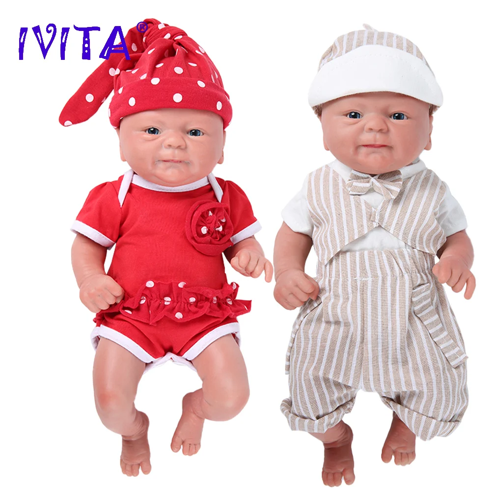 IVITA WG1512 36 см 1 65 кг 100% силиконовая кукла реборн 3 цвета на выбор реалистичные