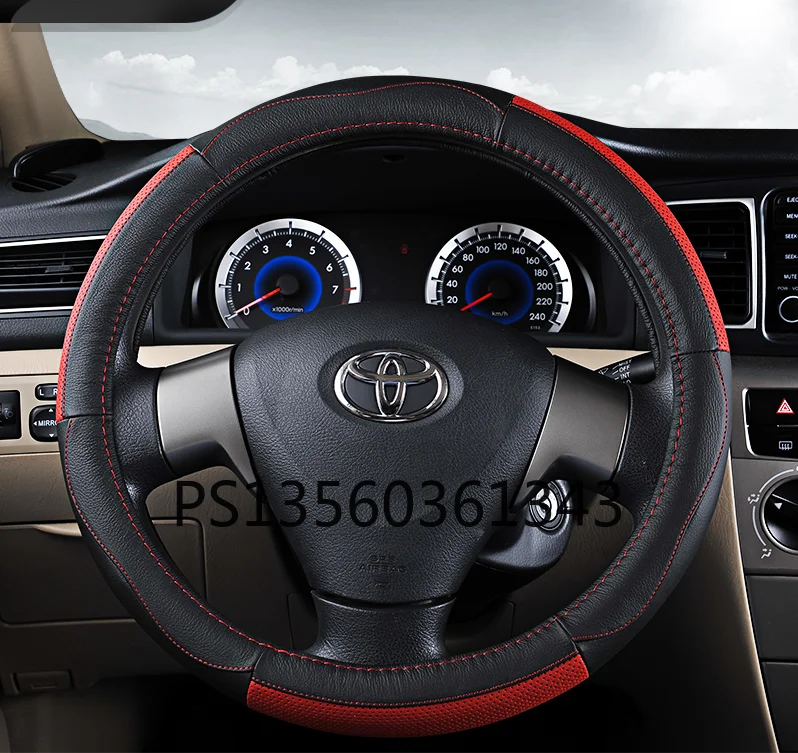 Чехол для руля подходит Toyota YARIS RAV4 Corolla MarkX CROWN Camry Ralink с круглым дном D | Автомобили и