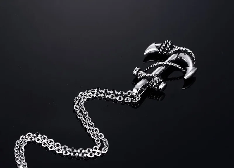 2021 Fashion New Black Rectangle Pendant Necklace Men Trendy Simple Stainless Steel Chain Men Necklace Jewelry Gift