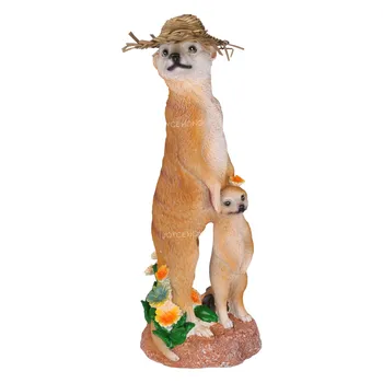 

GARDEN DECORATION MEERKAT STATUE FIGURE ANIMAL FIGURINE FOR OUTDOOR GARDEN LAWN AND YARD DECOR MEERKATS STATUE