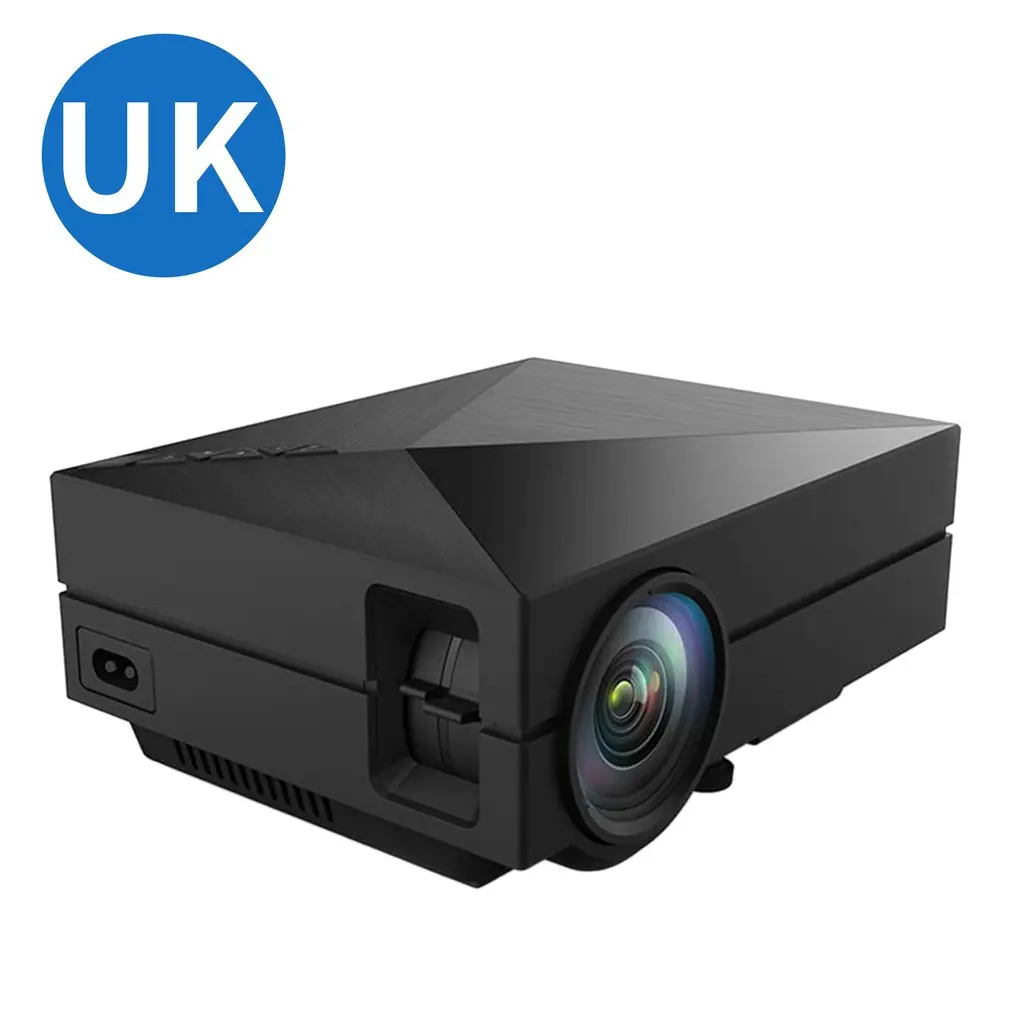 UK Plus портативный проектор для дома Gm60 мини поддержка Hd 1080P маленький проектор светодиодный проектор 30-130 дюймов Размер проекции