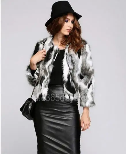 Fluffy Winter Women's Faux Fur Jacket Artificial Fur Overcoat Fluffy Coat Femme Plus Size Fluffy Fake Fur Outwear Z335