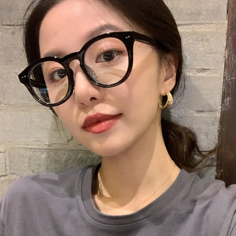 

Fashion Blue Light Lnes Glasses Frame Computer Glasses Spectacles Round Female Women Eyeglasses Frame Brand Design Optical Frame
