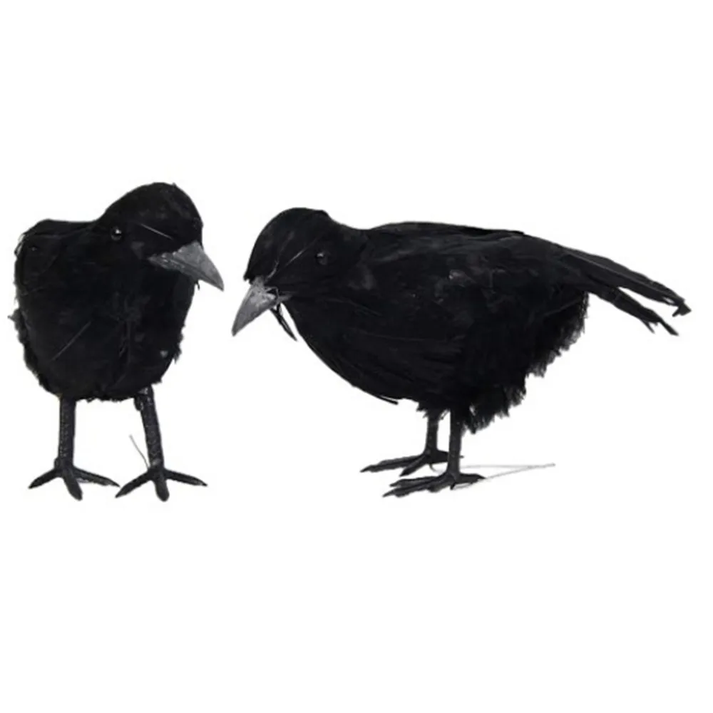 Хэллоуин искусственный ворона черный птица Ворон бутафория пугающая украшения для вечерние события вечерние праздничные DIY украшения