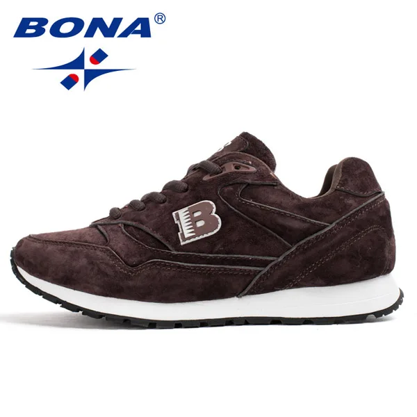 BONA/женские классические кроссовки; женские низкие удобные дышащие модные кроссовки; Легкая спортивная обувь; 6 цветов - Цвет: Dark Brown