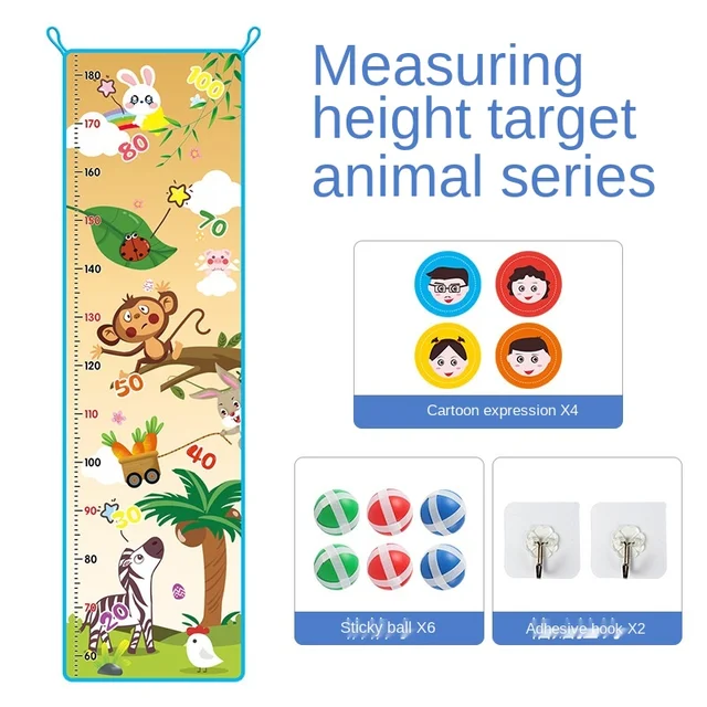 Bounce Trainer Promote Growth Sports Touch High Carpet Games Height Ruler Indoor Outdoor Sticky ball Target Toys for Children 130X37cm