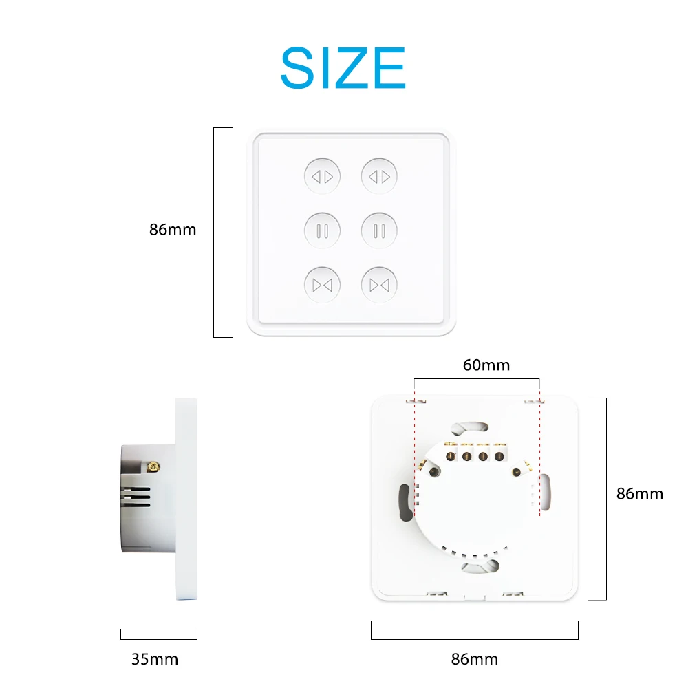 Tuya Smart Life WiFi Blinds Curtain Rolling Shutter Double Switch with Percentage Control Support Google Home Alexa  DIY