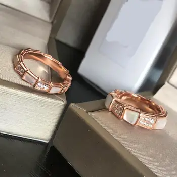 

Luxury Thick Side Snake Bone Shell Finger Rings Beauty Accessories Ring 2 Color Fashion Jewelry Party Lovers Gifts