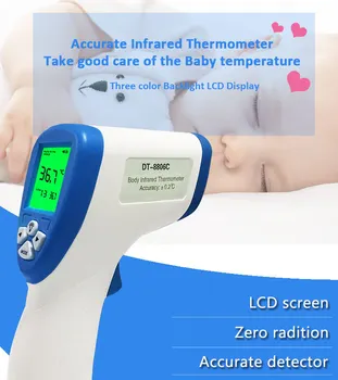 

Digital Baby Thermometer Body Forehead Non-contact Infrared thermometer for Adult Children Thermometer Infrared Temperature Gun