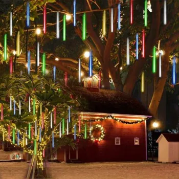 

4Pcs Party Multicolor LED Lights Meteor Shower Rain Snowfall Christmas Tree Garden Outdoor IP65 waterproof Christmas weddings