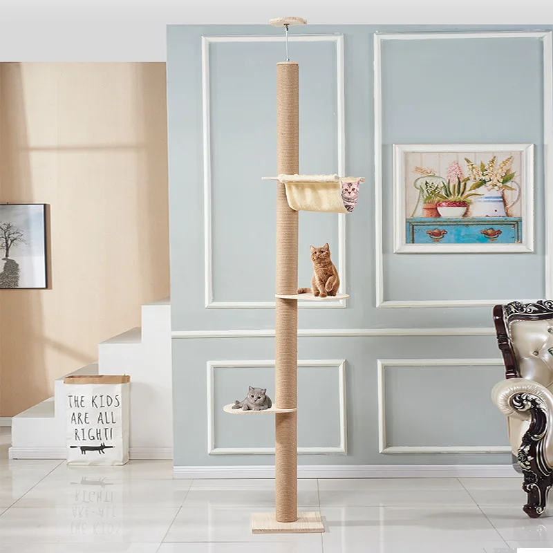 

Solid Wood Cat Climbing Frame through Tianzhu Cat Nest Cat Tree Cat Scratch Trees Cat Toy Scratching Pole Cat Teaser Toy Indomit