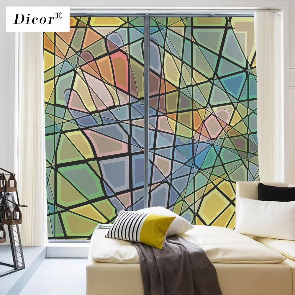 Privacy Glass Doors Frosted Window Film Curtains Decorative Sticker DIY material 